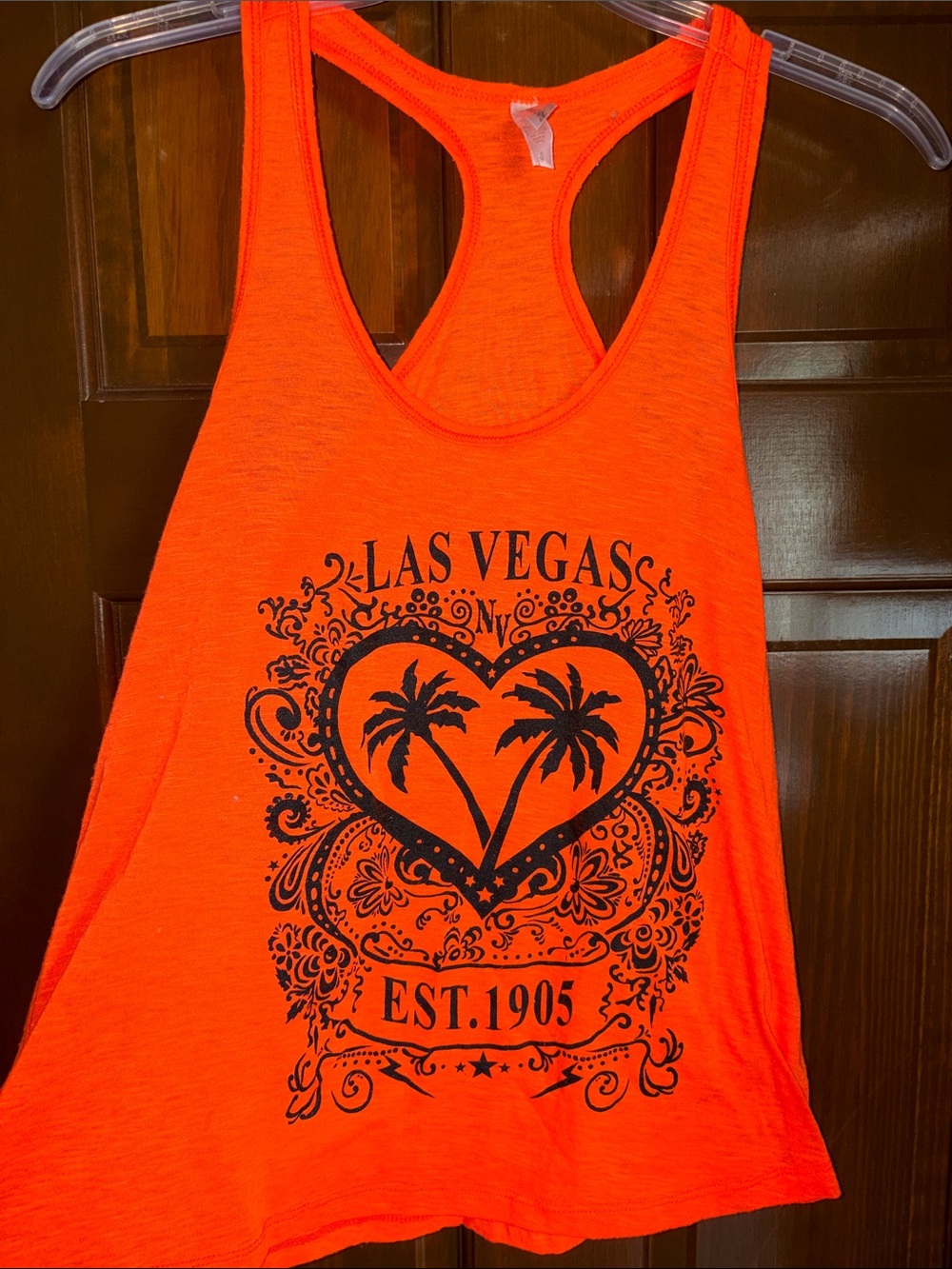 Las Vegas Orange Racerback Tank Top